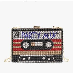 Reberomantic Women Retro Radio Shape Crossbody Bag PU Leather Clutch Purse